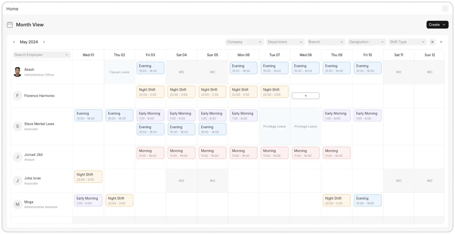 Simple Roster Planning