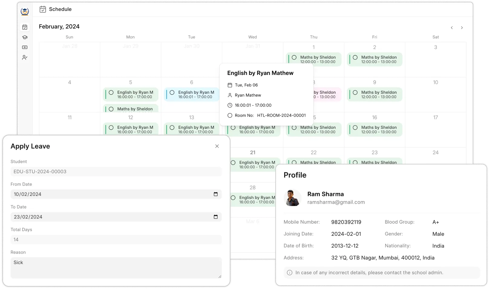 Intuitive student portal
