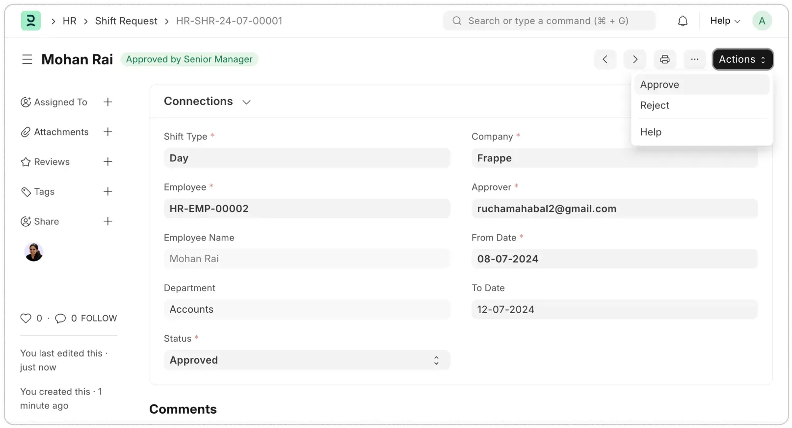 Manage Shift Requests