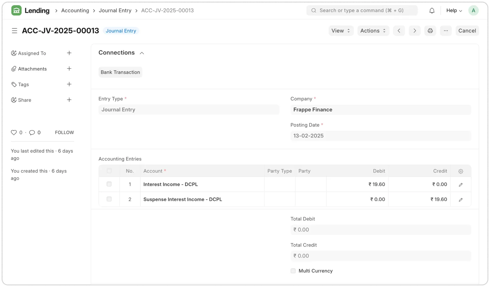 Handle Suspense Accounting