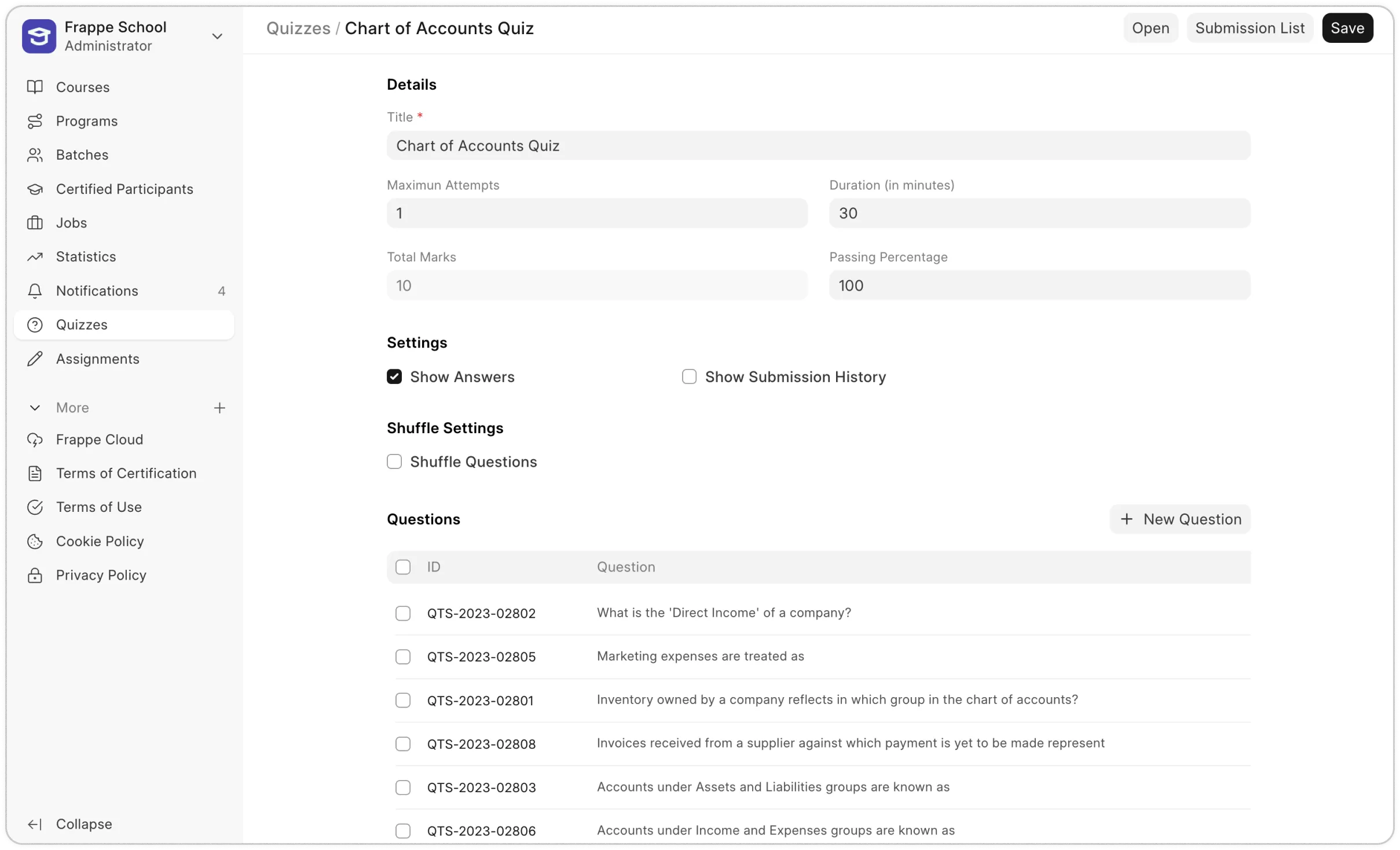 Create Various Types of Quizzes