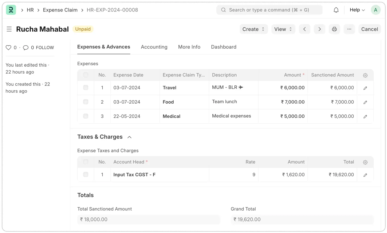 Simplify Expense Claims